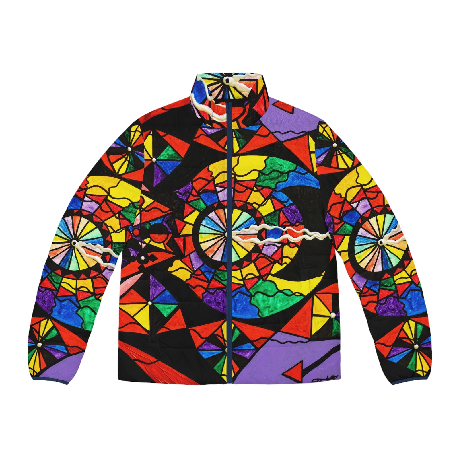 Stand For What You Believe In - Men's Puffer Jacket (AOP)