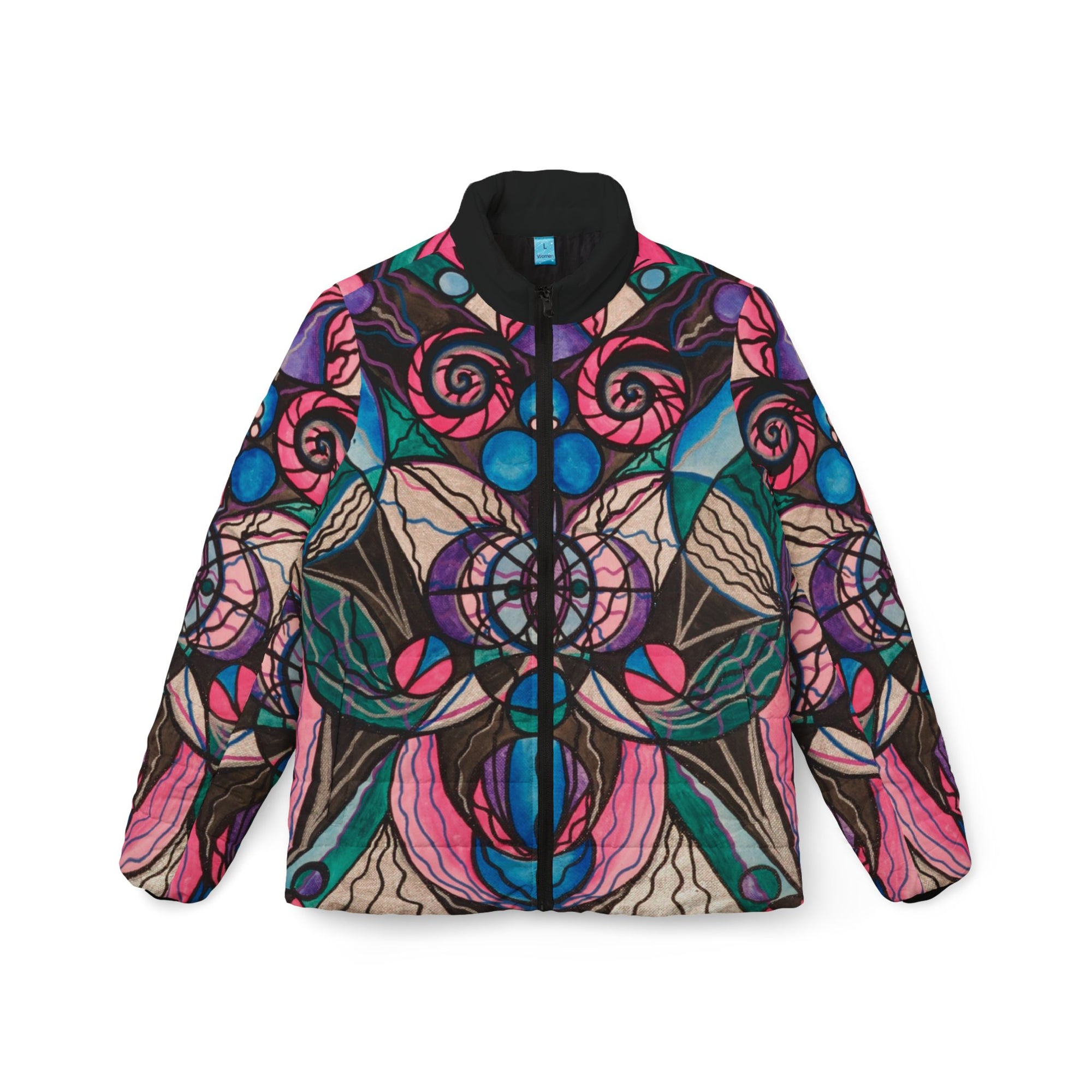 Arcturian Healing Lattice - Women’s Puffer Jacket (AOP)