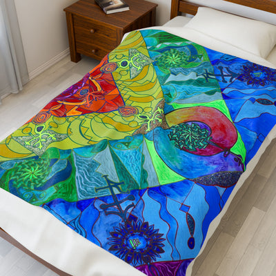 Expansion Pleiadian Lightwork Model - Velveteen Plush Blanket