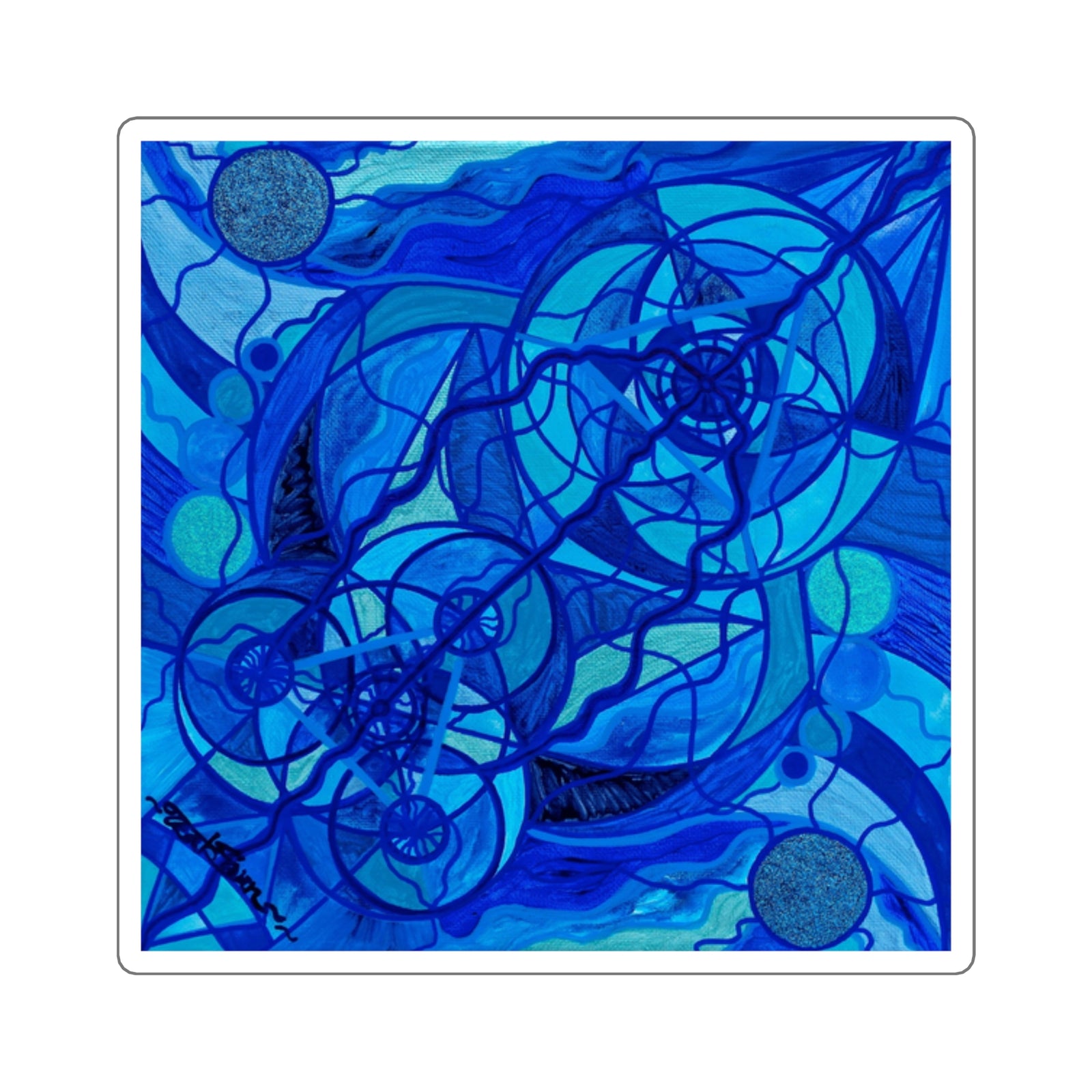 Arcturian Calming Grid - Square Stickers