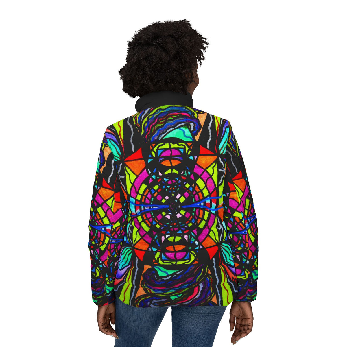 Planetary Vortex - Women’s Puffer Jacket (AOP)