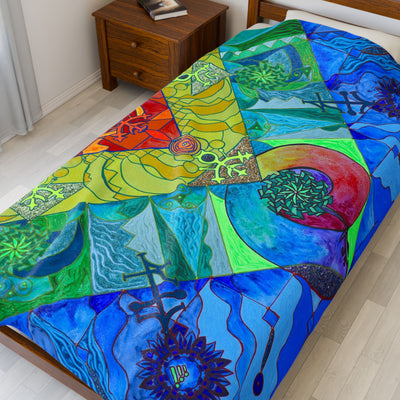 Expansion Pleiadian Lightwork Model - Velveteen Plush Blanket