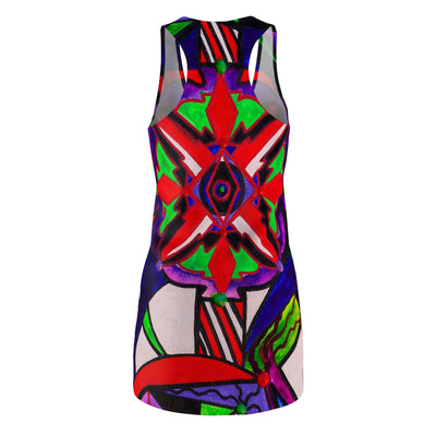 Warding Grid - Women's Cut & Sew Racerback Dress (AOP)