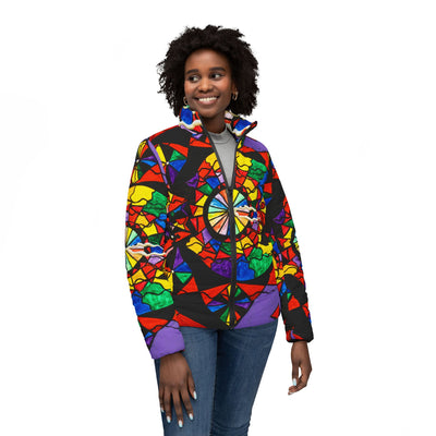 Stand For What You Believe In - Women’s Puffer Jacket (AOP)