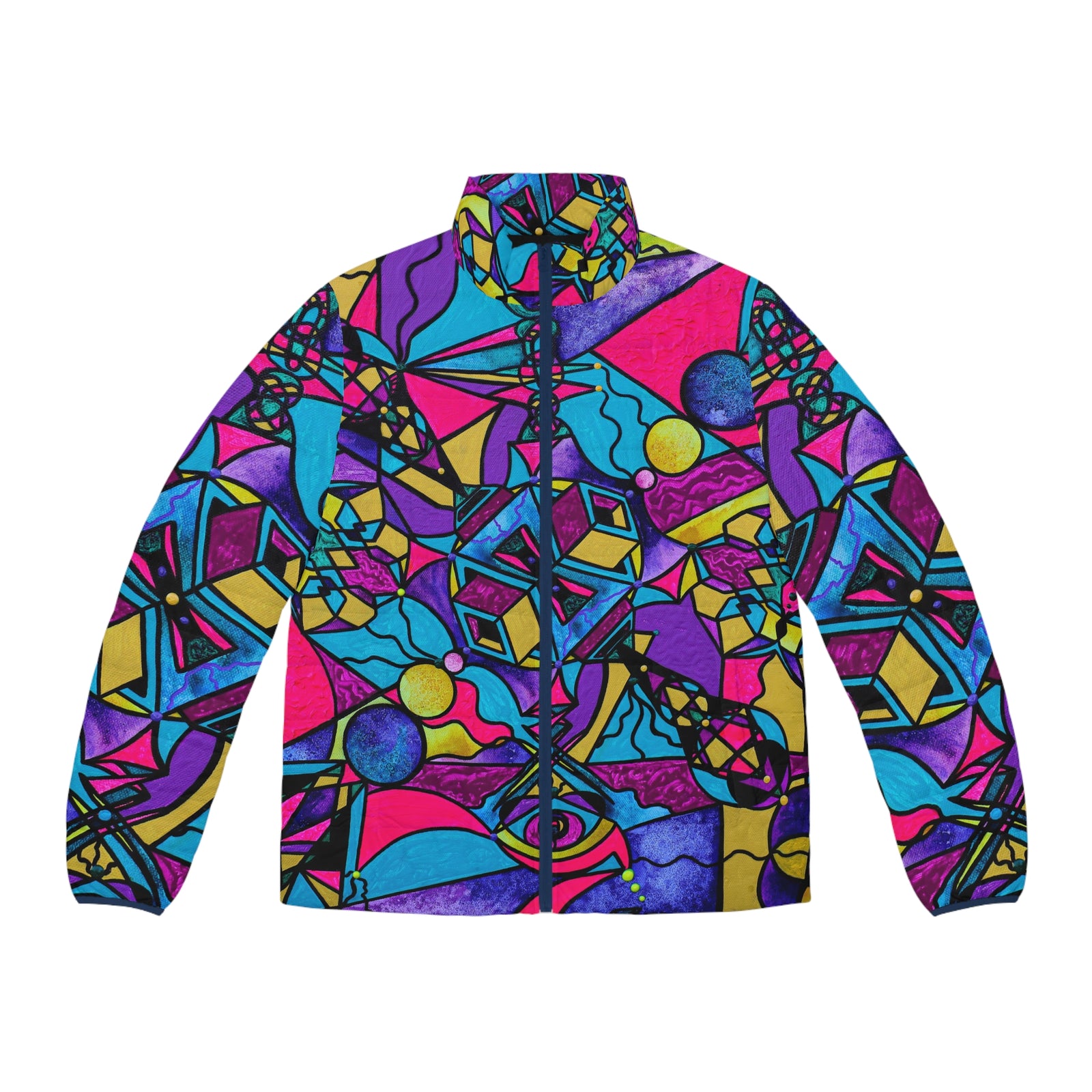 The Problem Solver - Men's Puffer Jacket (AOP)