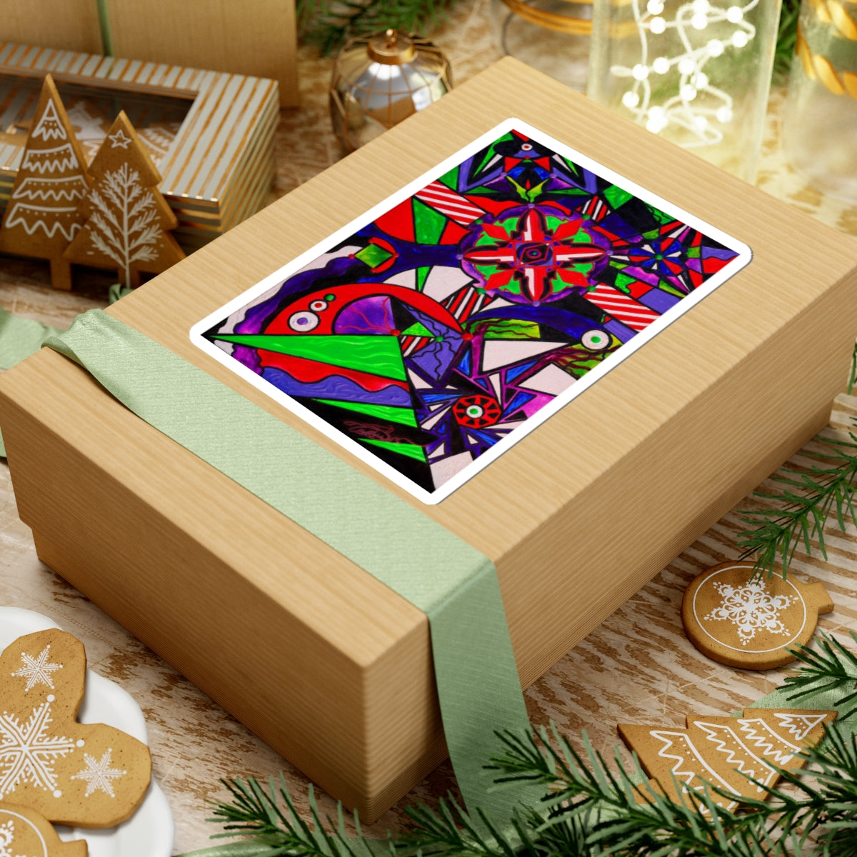 Warding Grid - Kiss-Cut Square Stickers