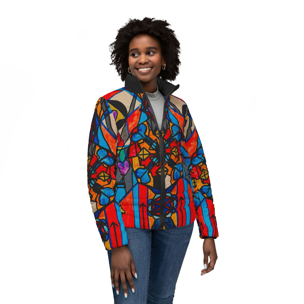 Divine Masculine Activation - Women’s Puffer Jacket (AOP)