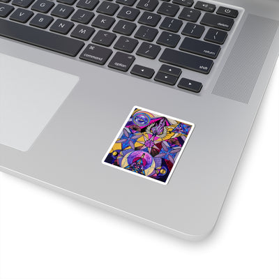 Saint Germain Consciousness - Square Stickers