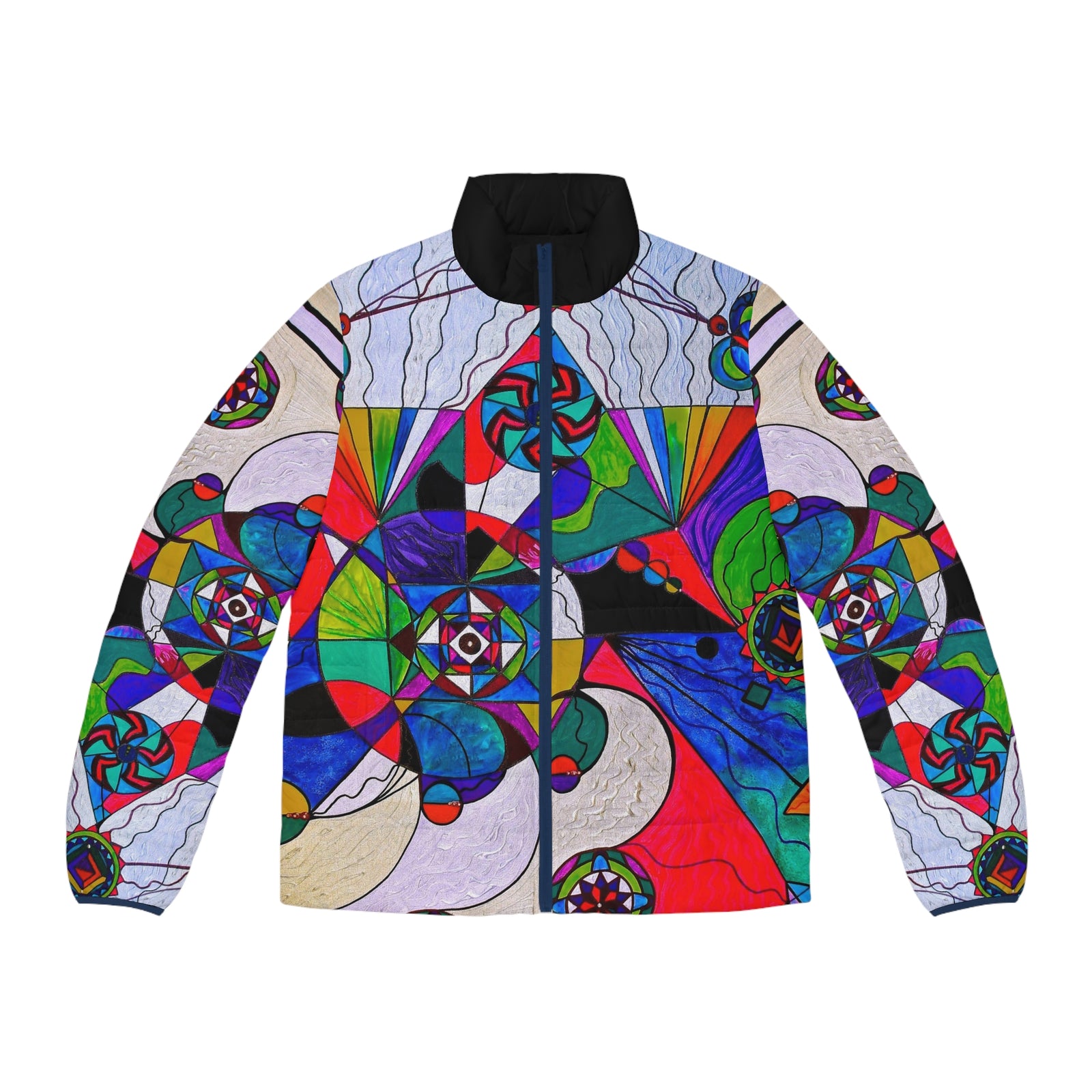 Aether - Men's Puffer Jacket (AOP)