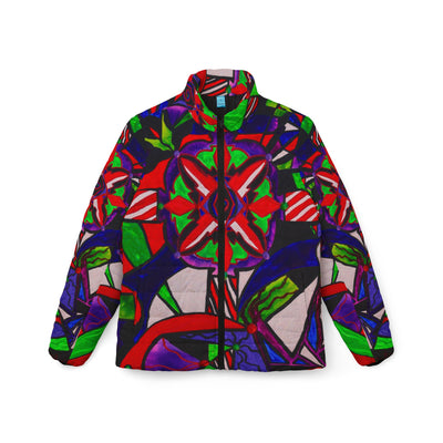Warding Grid - Women’s Puffer Jacket (AOP)