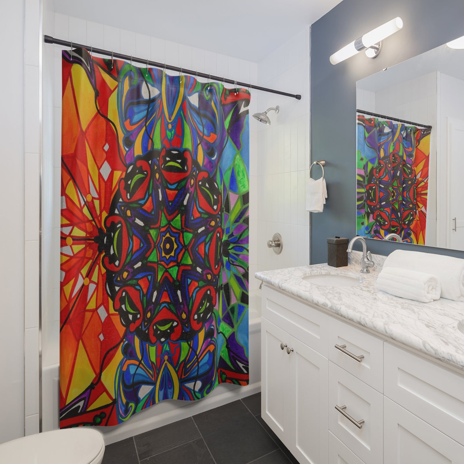 Healthy Polarity - Shower Curtains