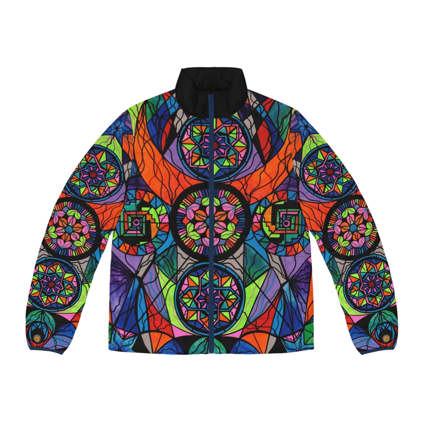 Higher Purpose - Men's Puffer Jacket (AOP)