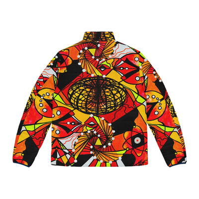 The Energy Builder - Men's Puffer Jacket (AOP)