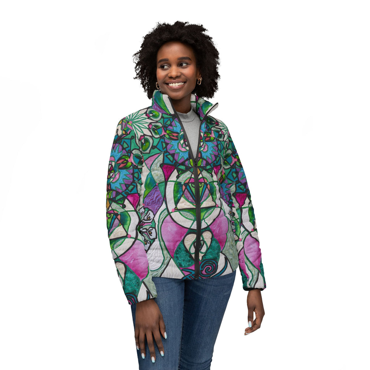 Quan Yin Consciousness - Women’s Puffer Jacket (AOP)