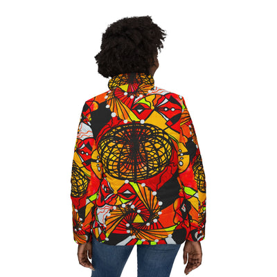The Energy Builder - Women’s Puffer Jacket (AOP)