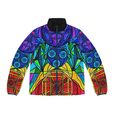 Arcturian Conjunction Grid - Puffer Jacket (AOP)