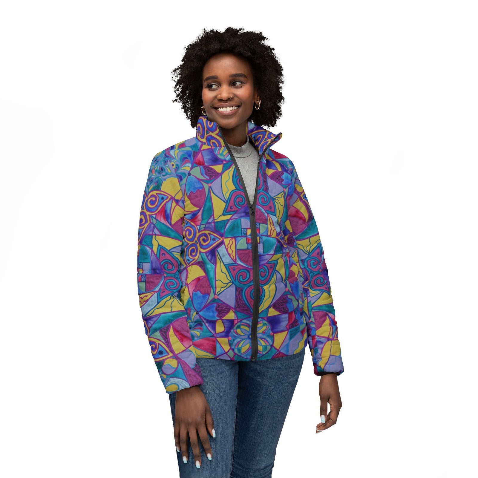 Harmony - Women’s Puffer Jacket (AOP)
