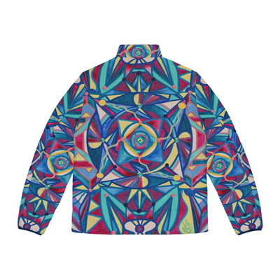 Betterment Grid - Men's Puffer Jacket (AOP)