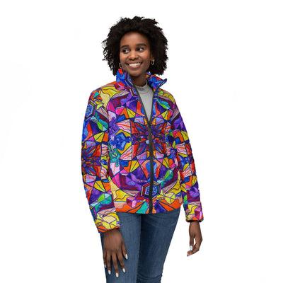 Synchronicity - Women’s Puffer Jacket (AOP)