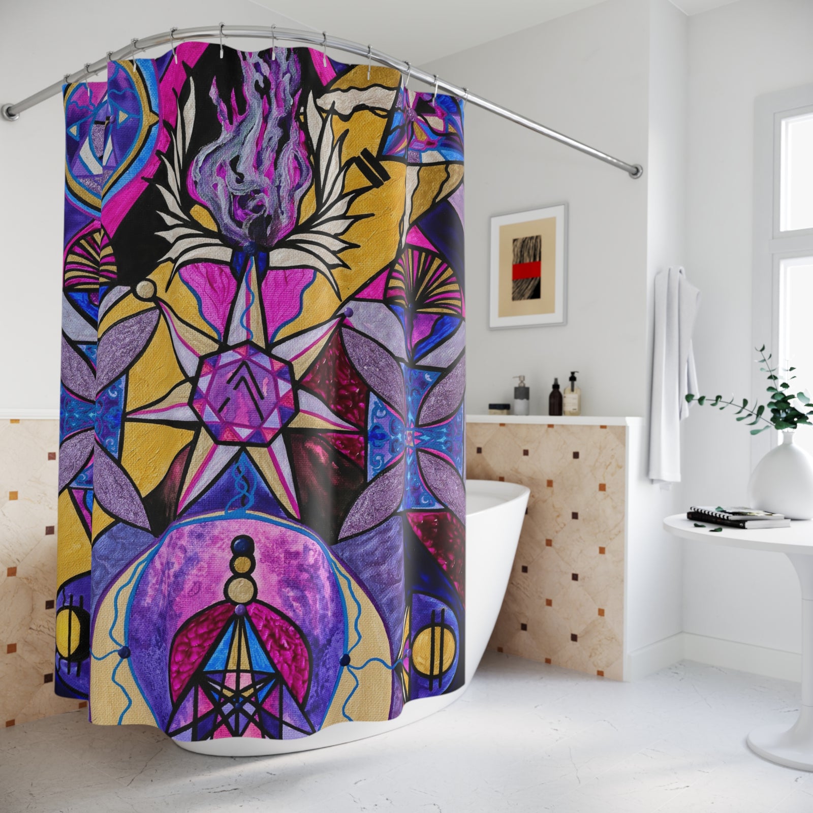 Saint Germain Consciousness - Shower Curtains