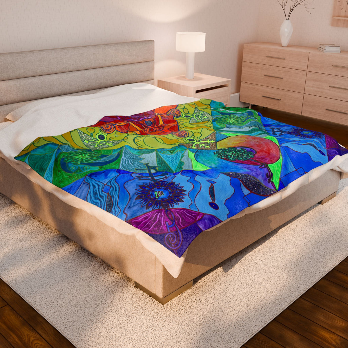 Expansion Pleiadian Lightwork Model - Velveteen Plush Blanket