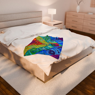 Expansion Pleiadian Lightwork Model - Velveteen Plush Blanket
