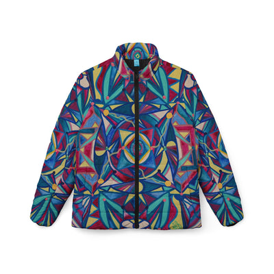 Betterment Grid - Women’s Puffer Jacket (AOP)