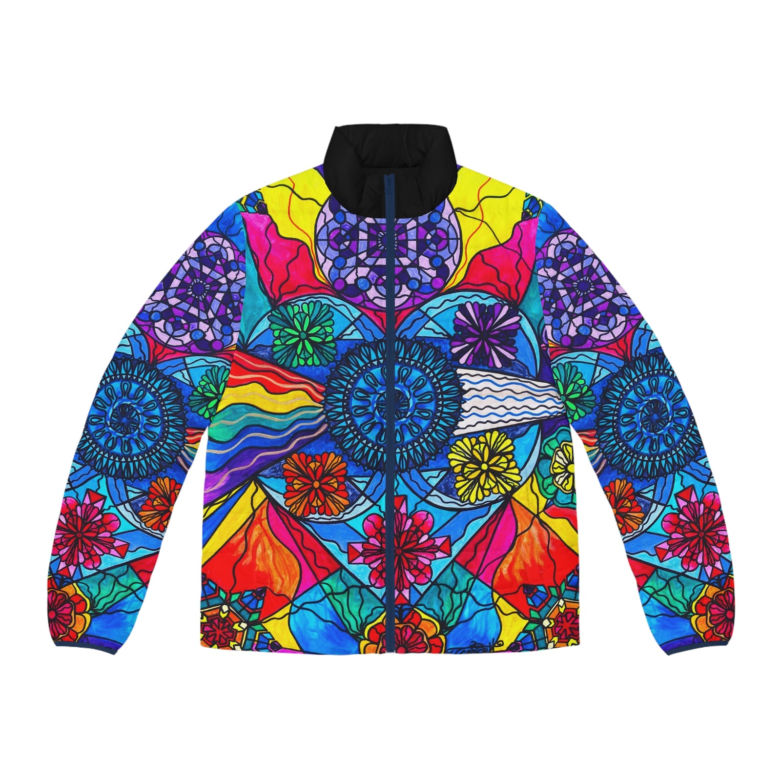 Speak From The Heart - Men's Puffer Jacket (AOP)