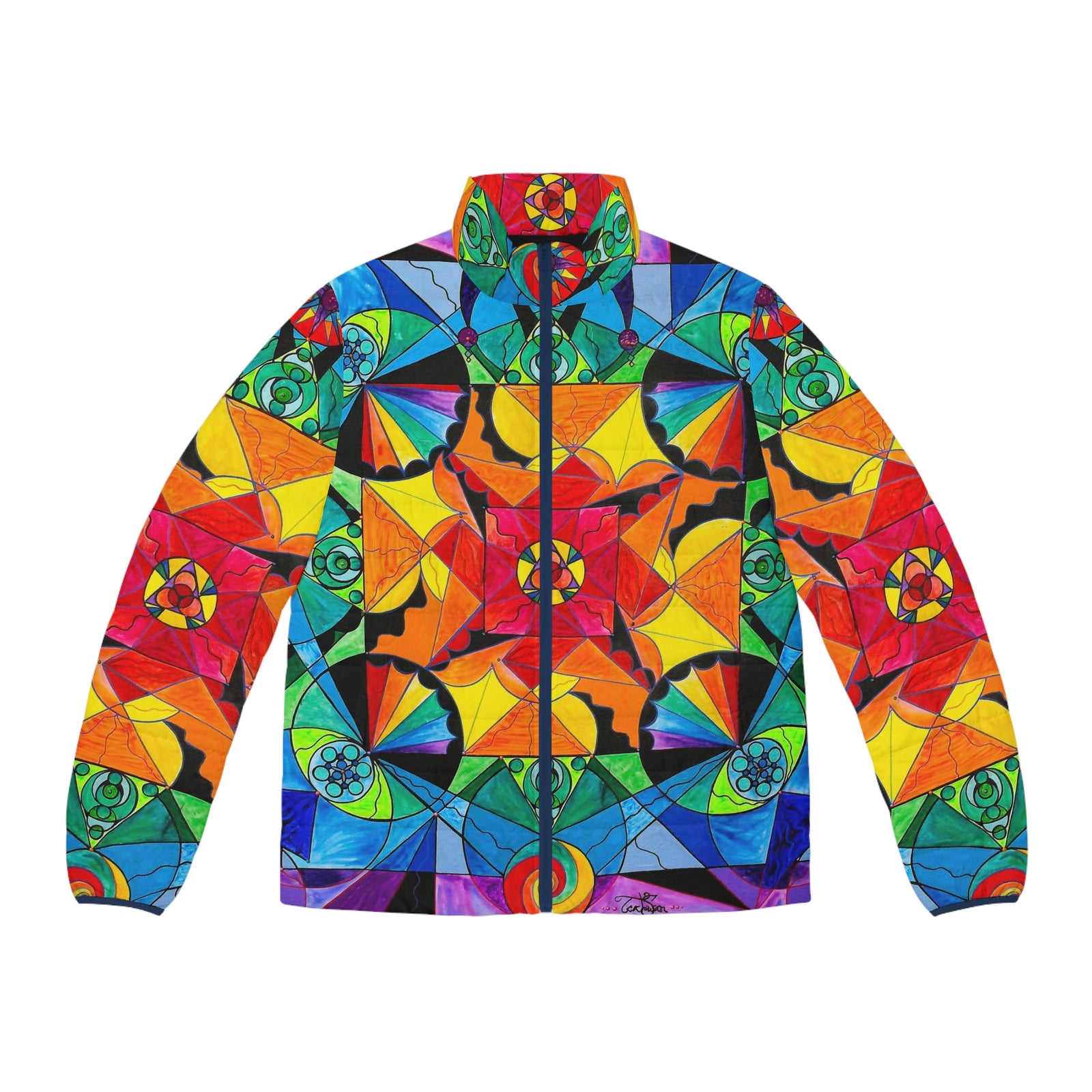 The Way - Men's Puffer Jacket (AOP)