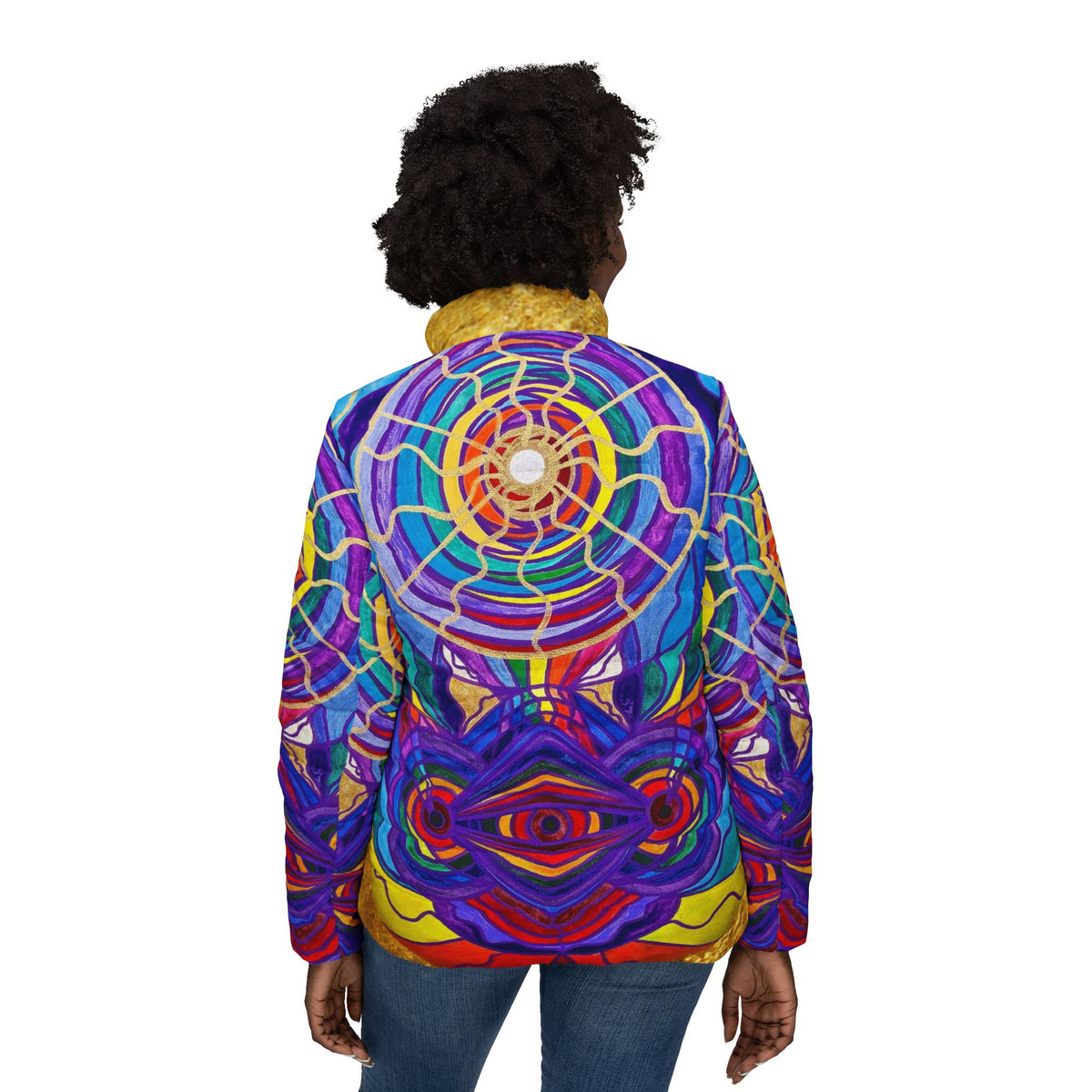 Raise Your Vibration - Women’s Puffer Jacket (AOP)