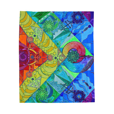 Expansion Pleiadian Lightwork Model - Velveteen Plush Blanket