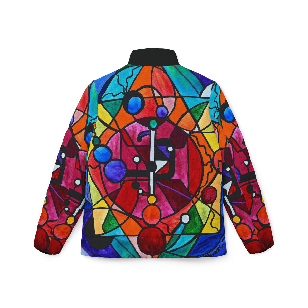 Arcturian Divine Order Grid - Women’s Puffer Jacket (AOP)