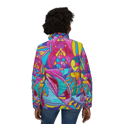 Cessation Lightwork Model - Women’s Puffer Jacket (AOP)
