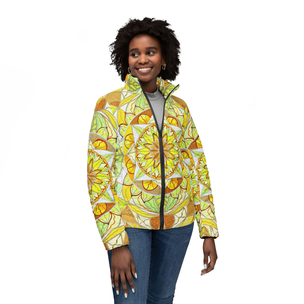 Joy - Women’s Puffer Jacket (AOP)