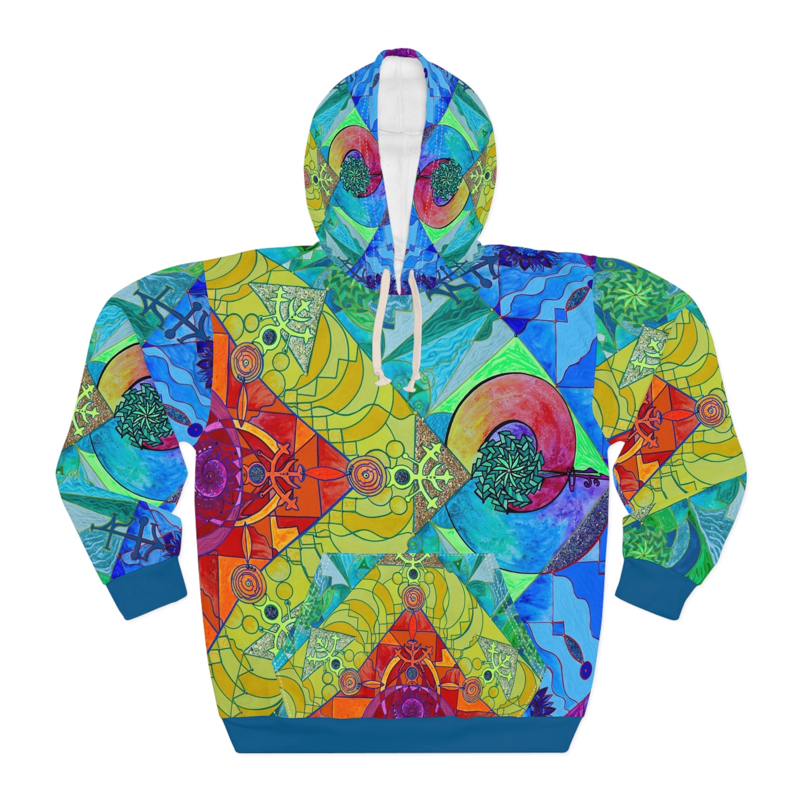 Pleiadian Expansion Lightwork Model - AOP Unisex Pullover Hoodie
