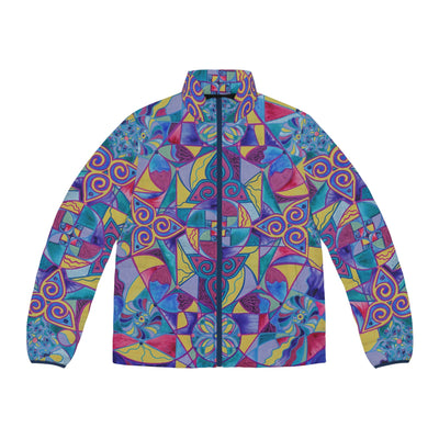 Harmony - Men's Puffer Jacket (AOP)