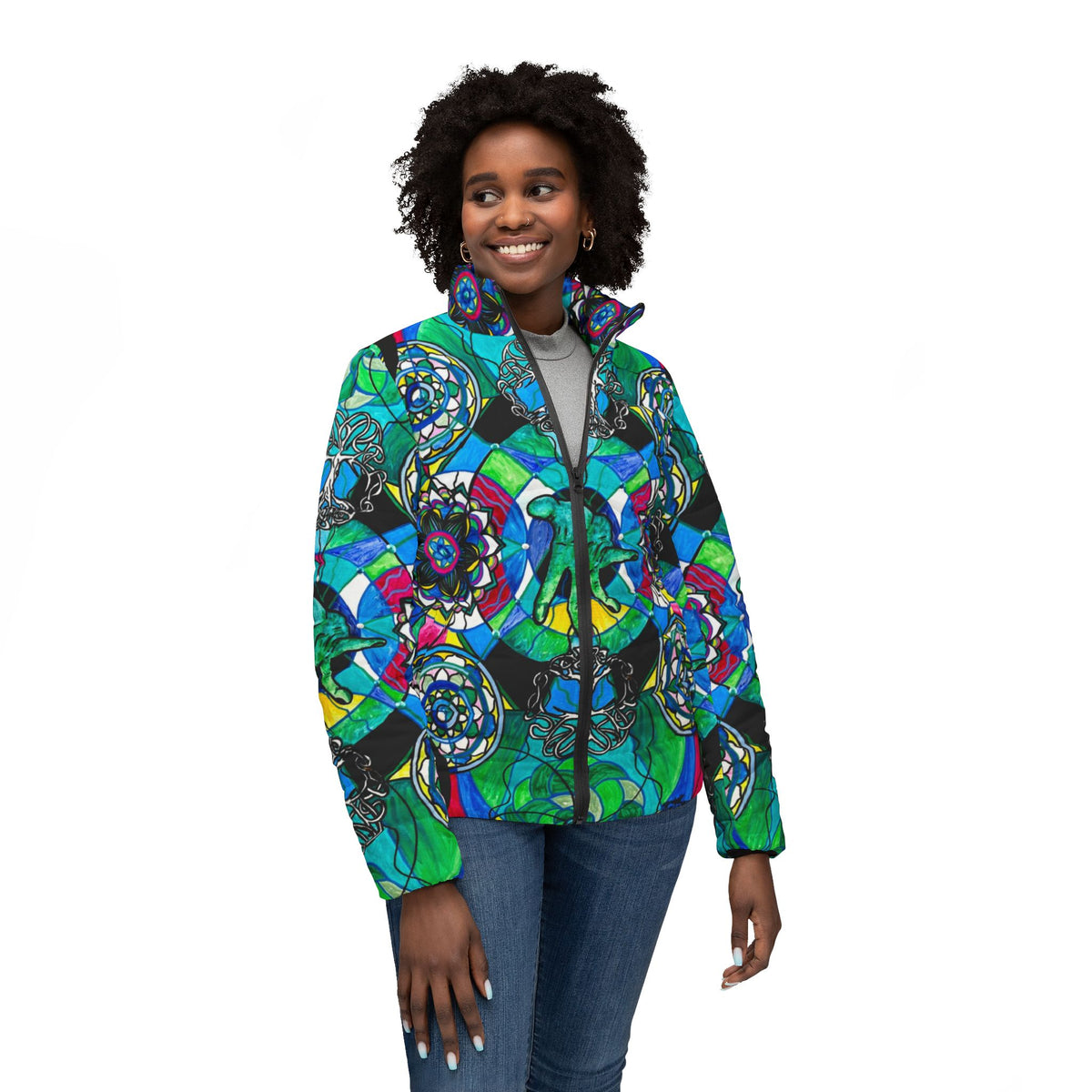 Trust - Women’s Puffer Jacket (AOP)