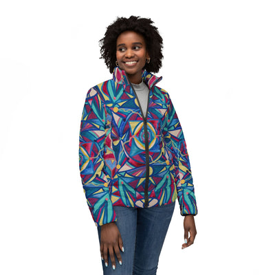 Betterment Grid - Women’s Puffer Jacket (AOP)