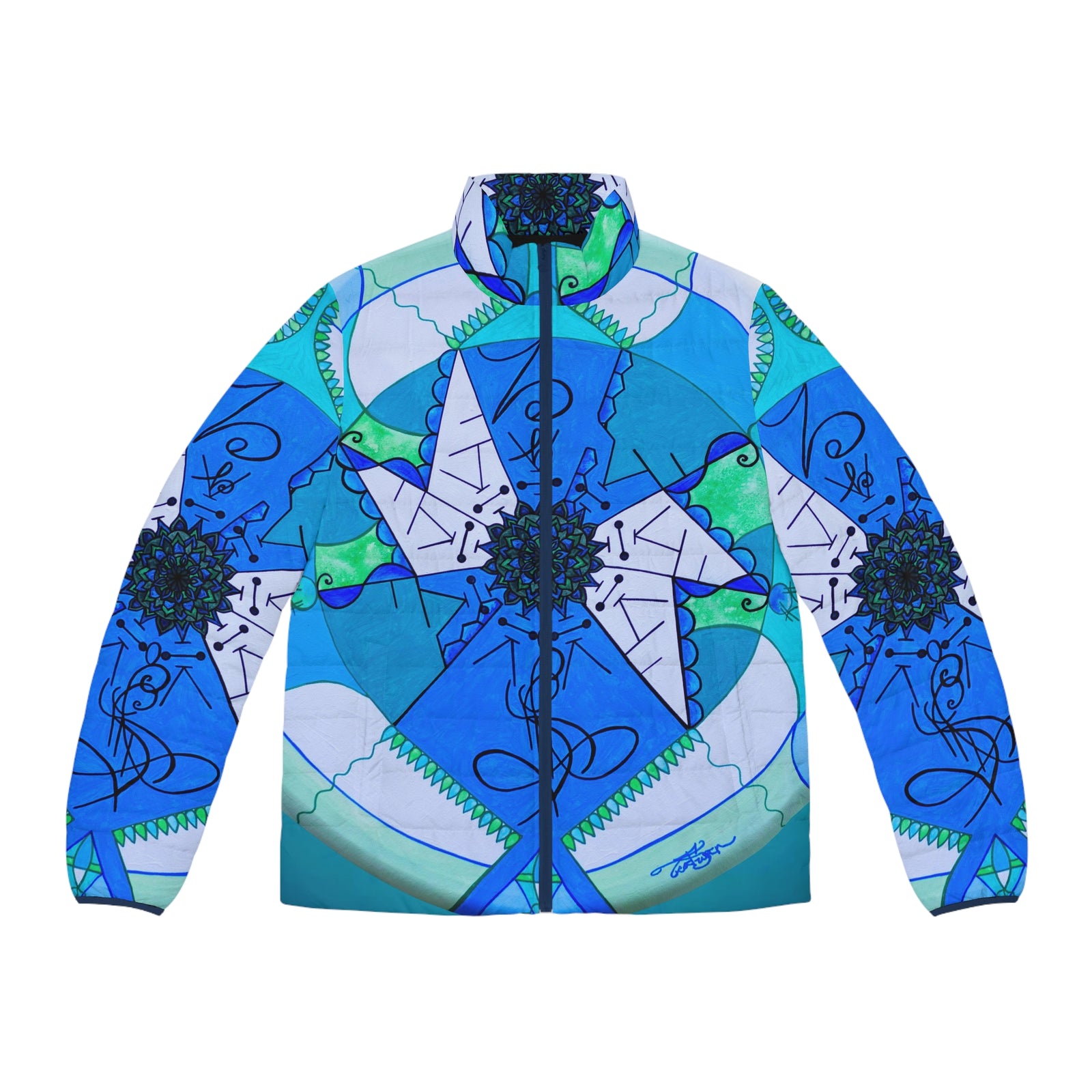 Release - Men's Puffer Jacket (AOP)