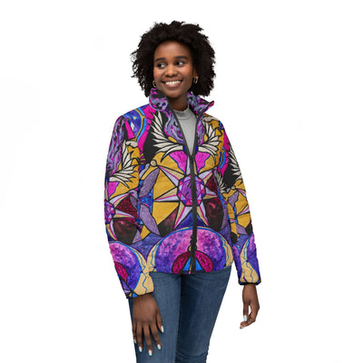 Saint Germain Consciousness - Women’s Puffer Jacket (AOP)