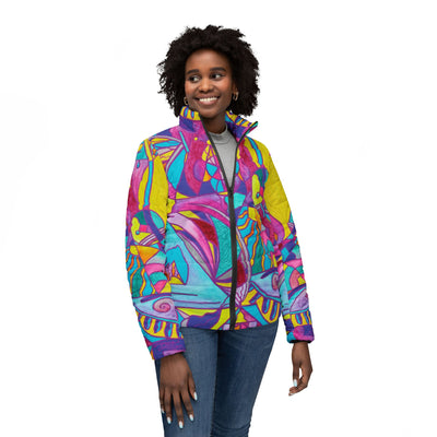Cessation Lightwork Model - Women’s Puffer Jacket (AOP)