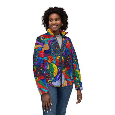 Self Exploration - Women’s Puffer Jacket (AOP)