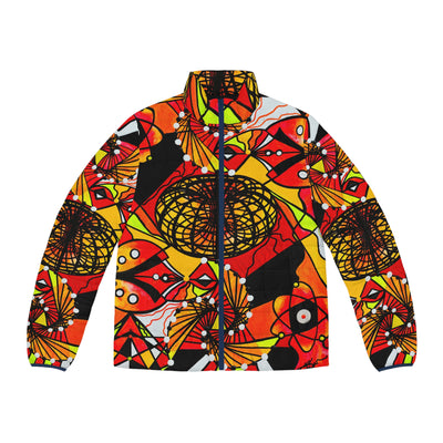 The Energy Builder - Men's Puffer Jacket (AOP)