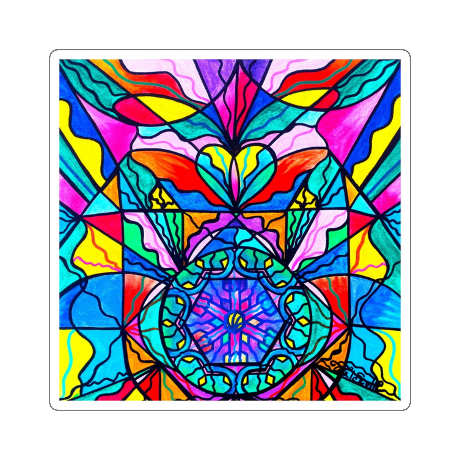 Anahata Heart Chakra - čtvercové samolepky