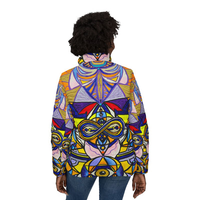 Koot Hoomi - Women’s Puffer Jacket (AOP)