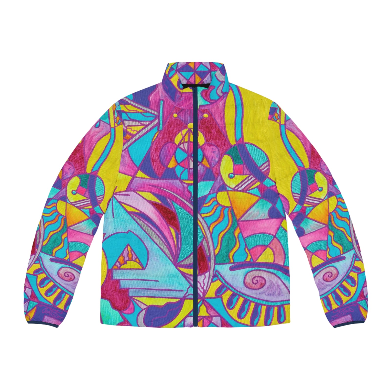 Cessation Lightwork Model - Men's Puffer Jacket (AOP)