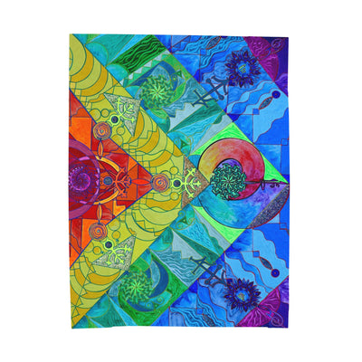 Expansion Pleiadian Lightwork Model - Velveteen Plush Blanket