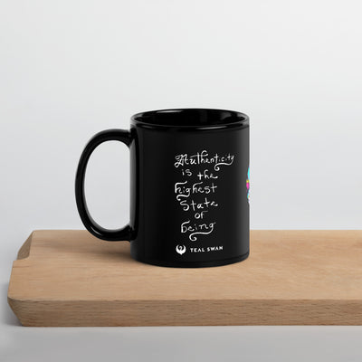 Authenticity Is Quote - Black Glossy Mug