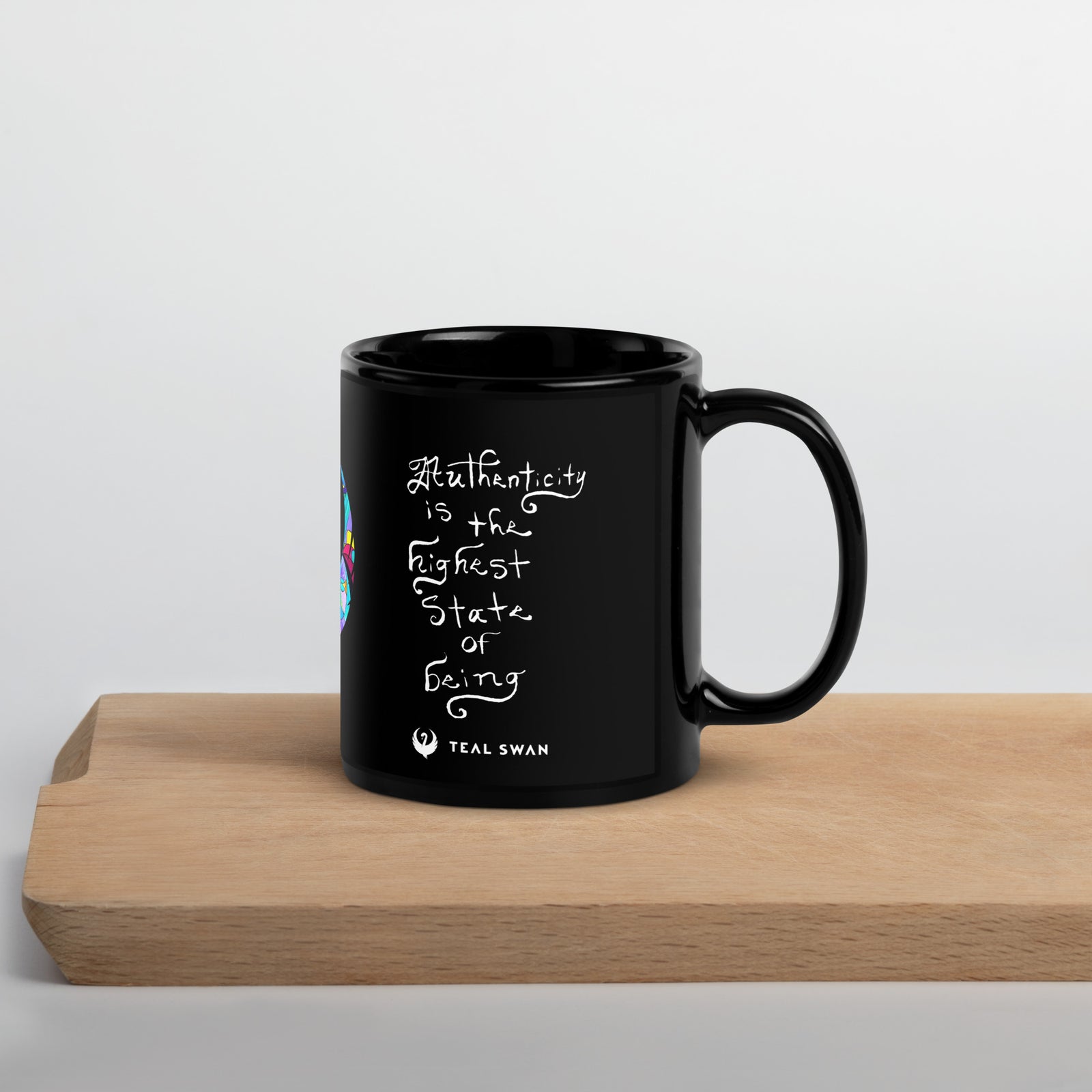 Authenticity Is Quote - Black Glossy Mug