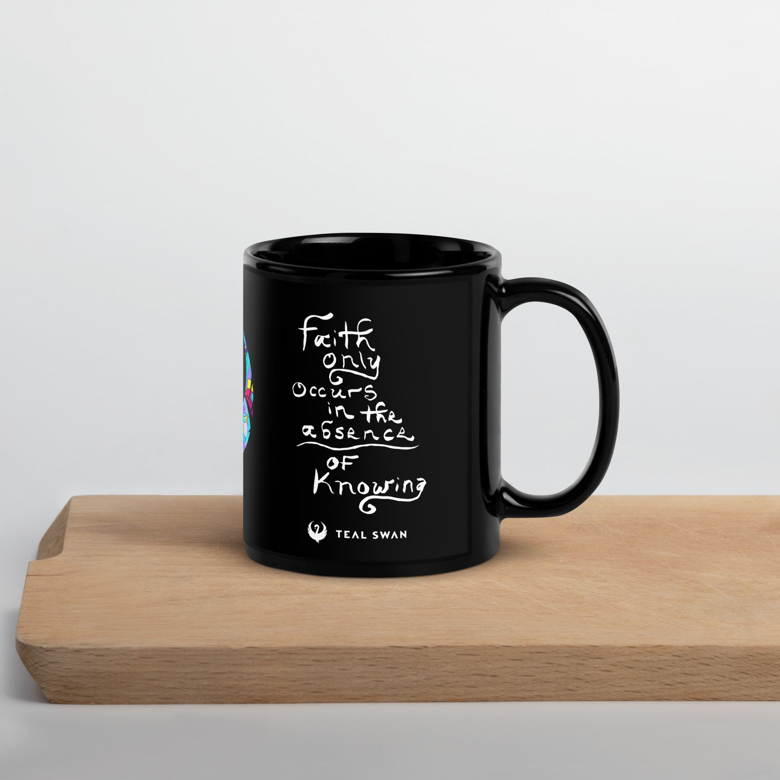 Faith Is Quote - Black Glossy Mug